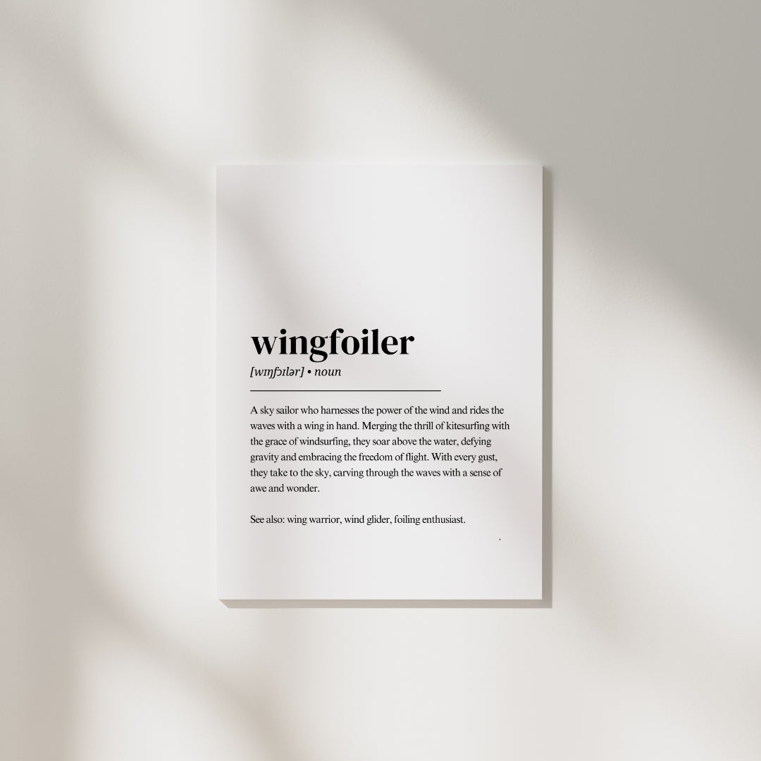 Wingfoil Poster - Wingfoil Definition
