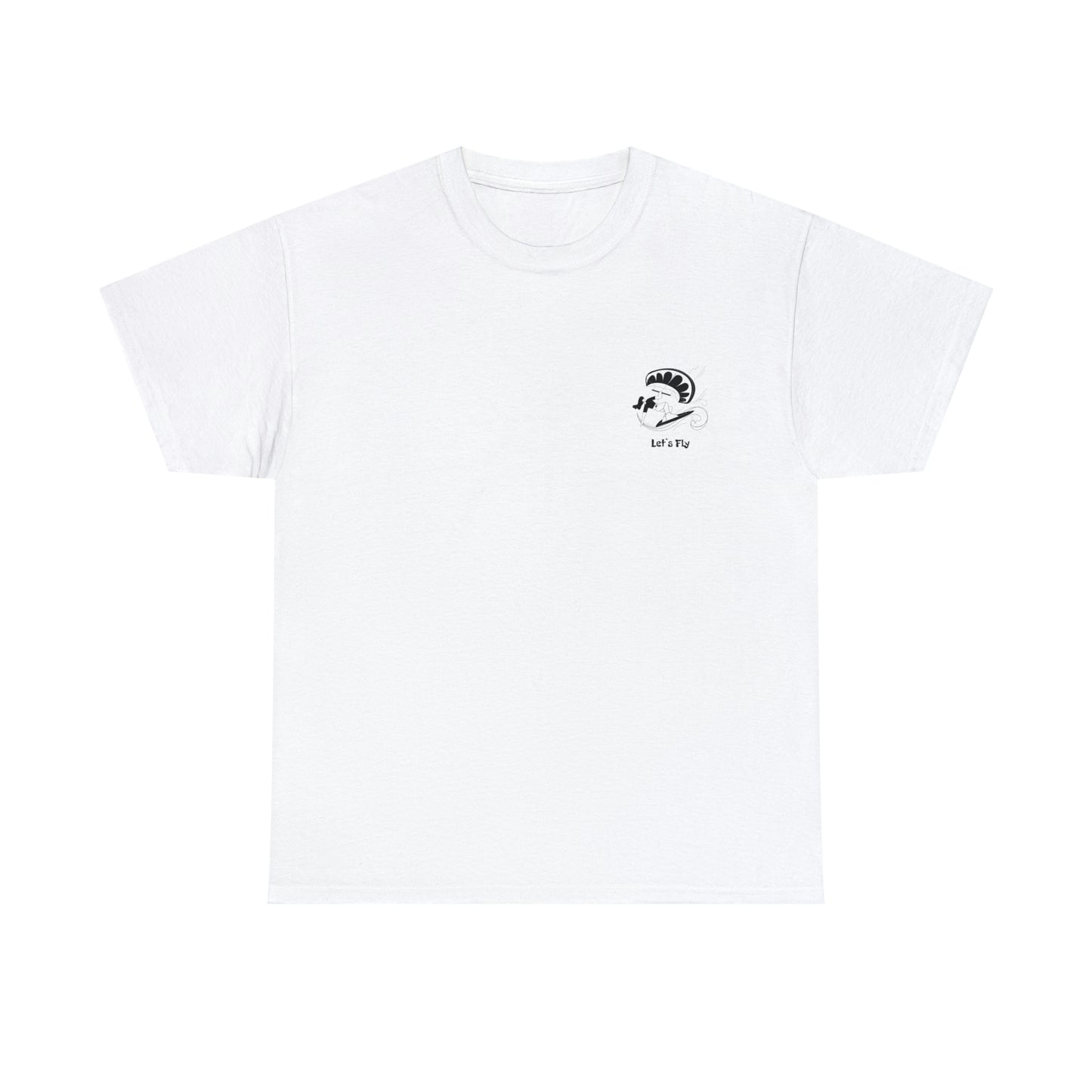 Women's cotton t-shirt. Kitesurfer - Let's Fly