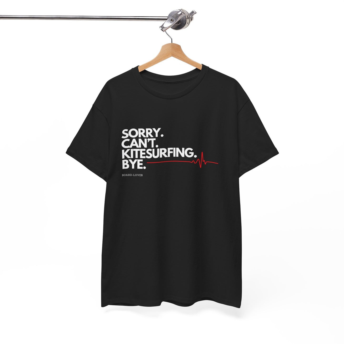 Kitesurf T-shirt mit lustigem Spruch: Sorry. Can't. Kitesurfing. Bye.