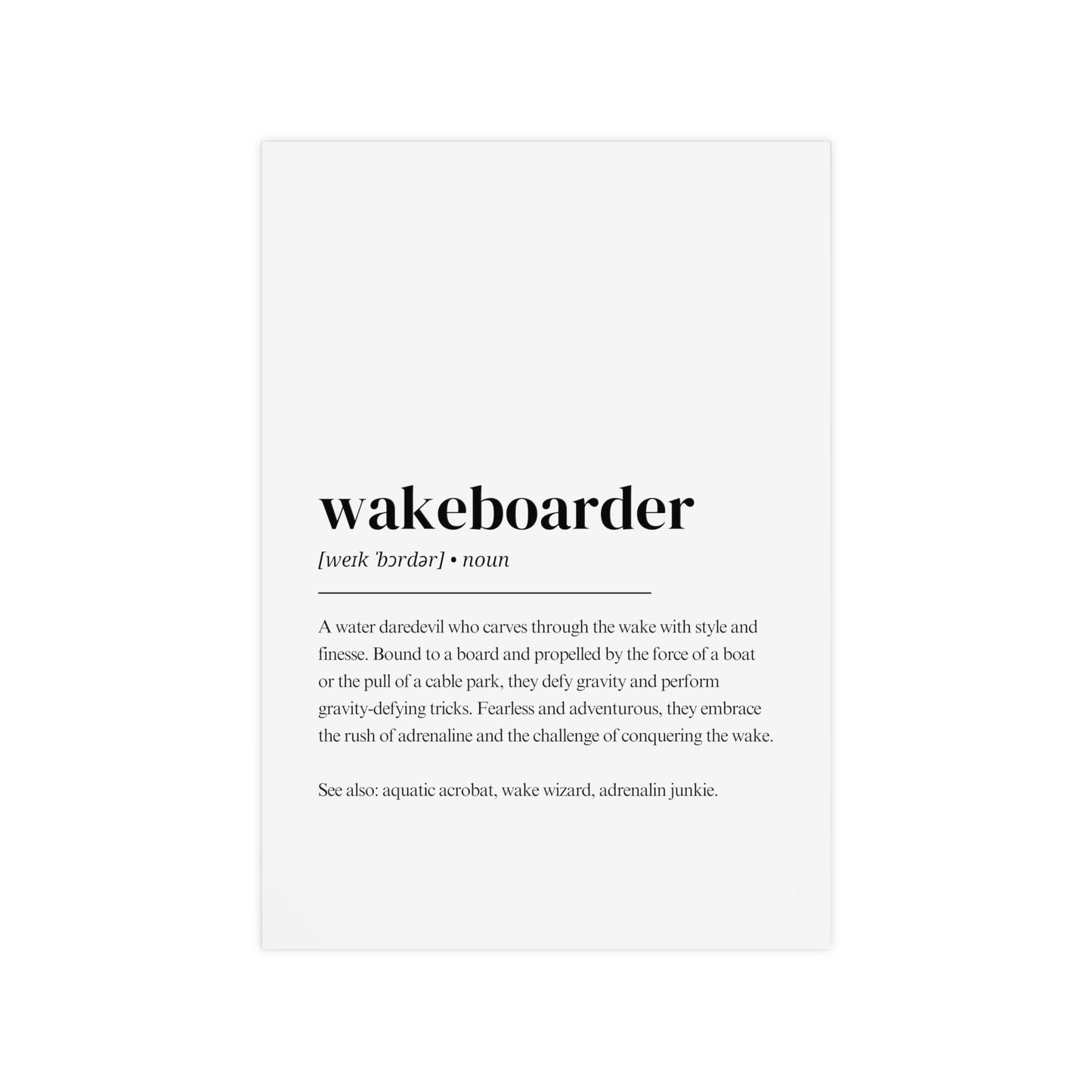 Wakeboard Poster – Wakeboarder Definition