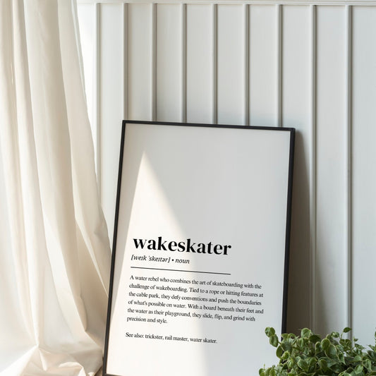 Wakeskate Poster - Wakeskater Definition