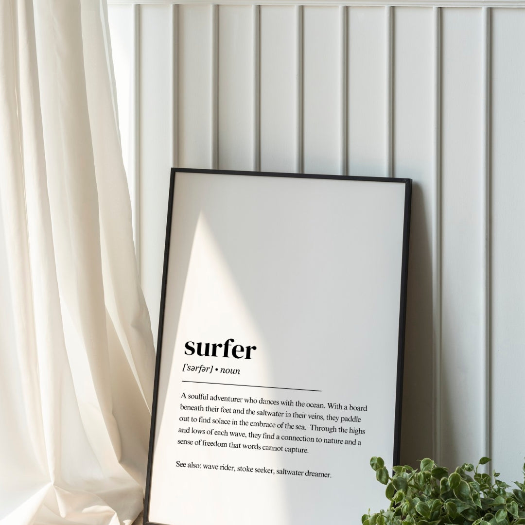 Surf Poster - Surfer Definition