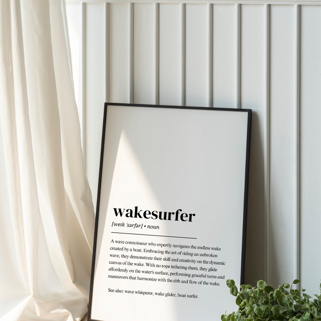 Wakesurf Poster - Wakesurfer Definition