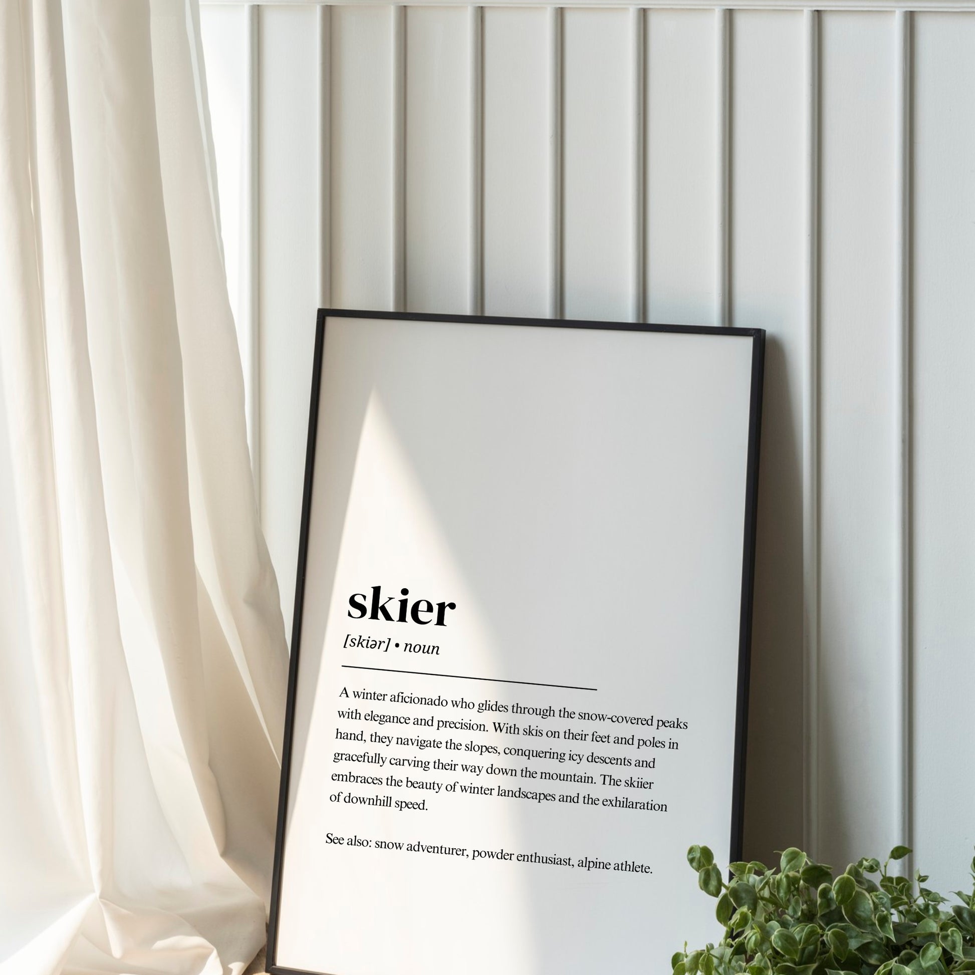 SKI POSTER - skier definition