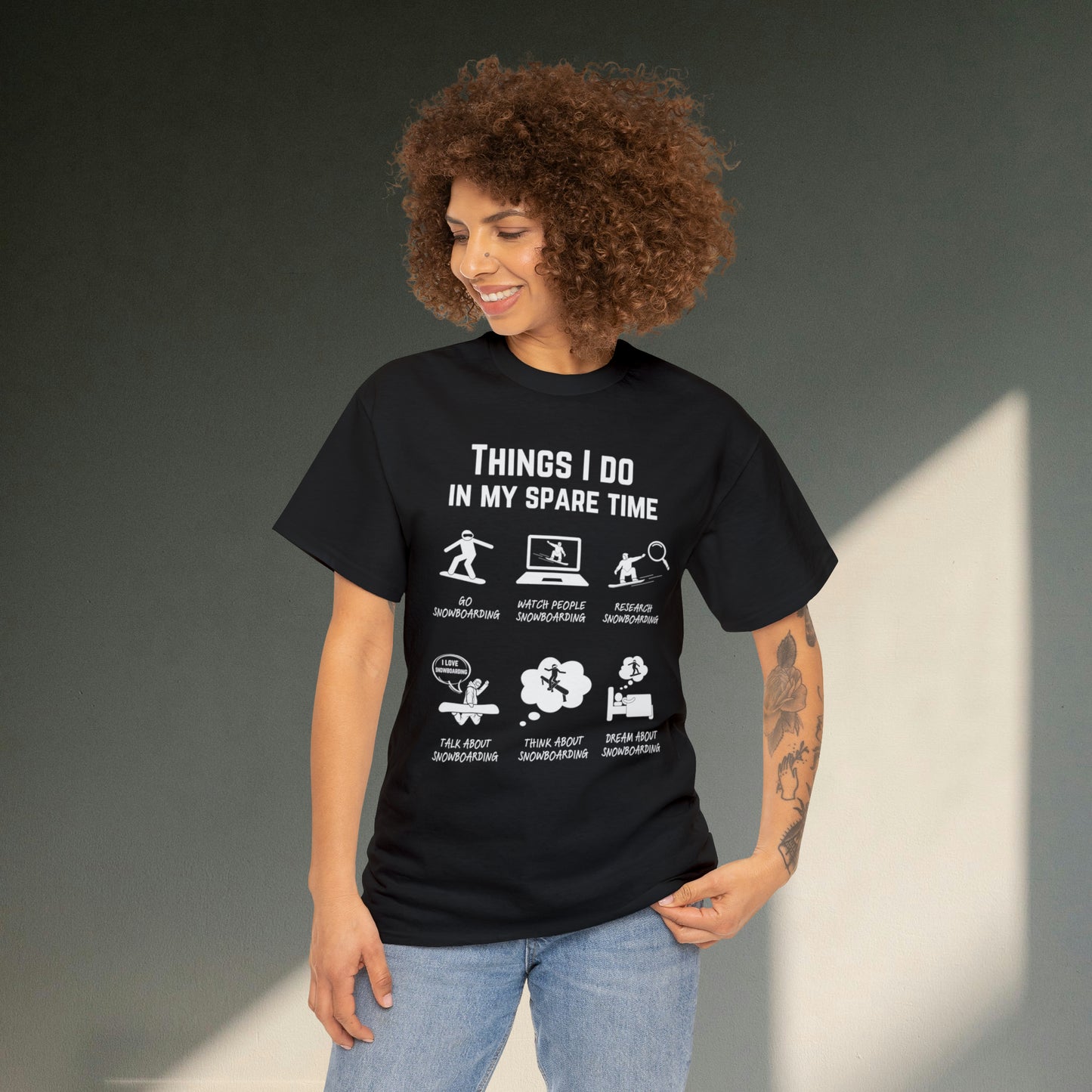 Snowboard T-Shirt – Things I do in my spare time.