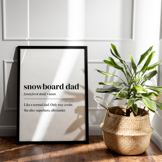 Snowboard Poster – Snowboard Dad Definition