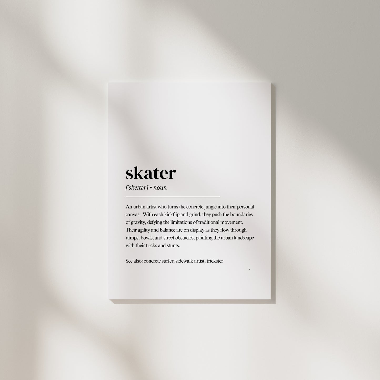 Skateboard Poster – Skater Definition