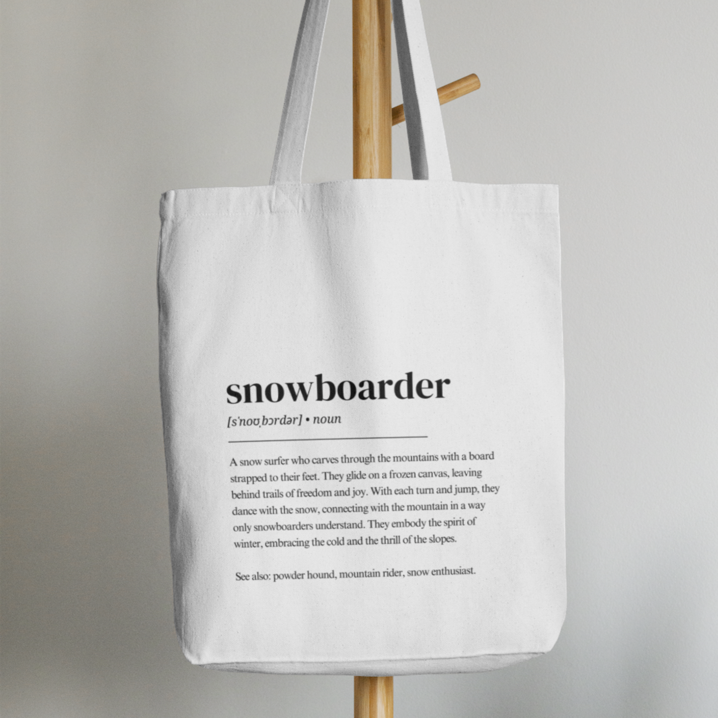 Snowboarder Definition Tote Bag - Snowboarder [noun] Tragetasche