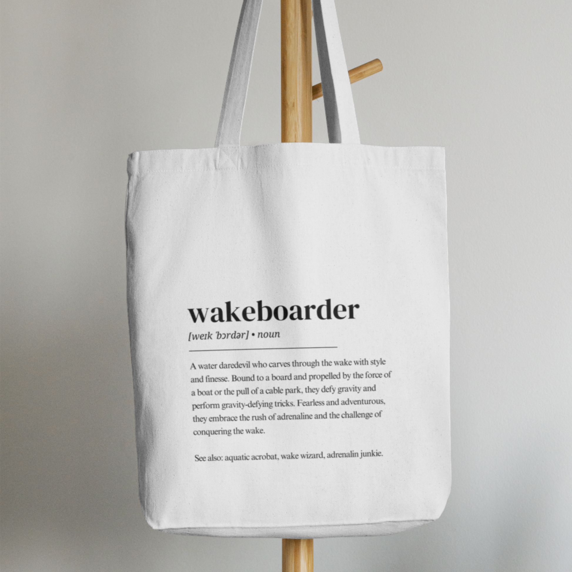 wakeboarder Definition Tote Bag - Wakeboarder (noun) Tasche