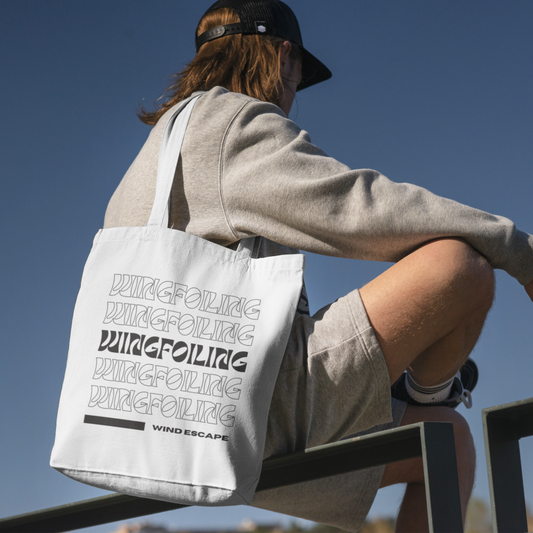 Wingfoiling tote bag - wingfoiling wind escape Tragetasche - Wingfoil Stoffbeutel - Wingfoiling geschenk