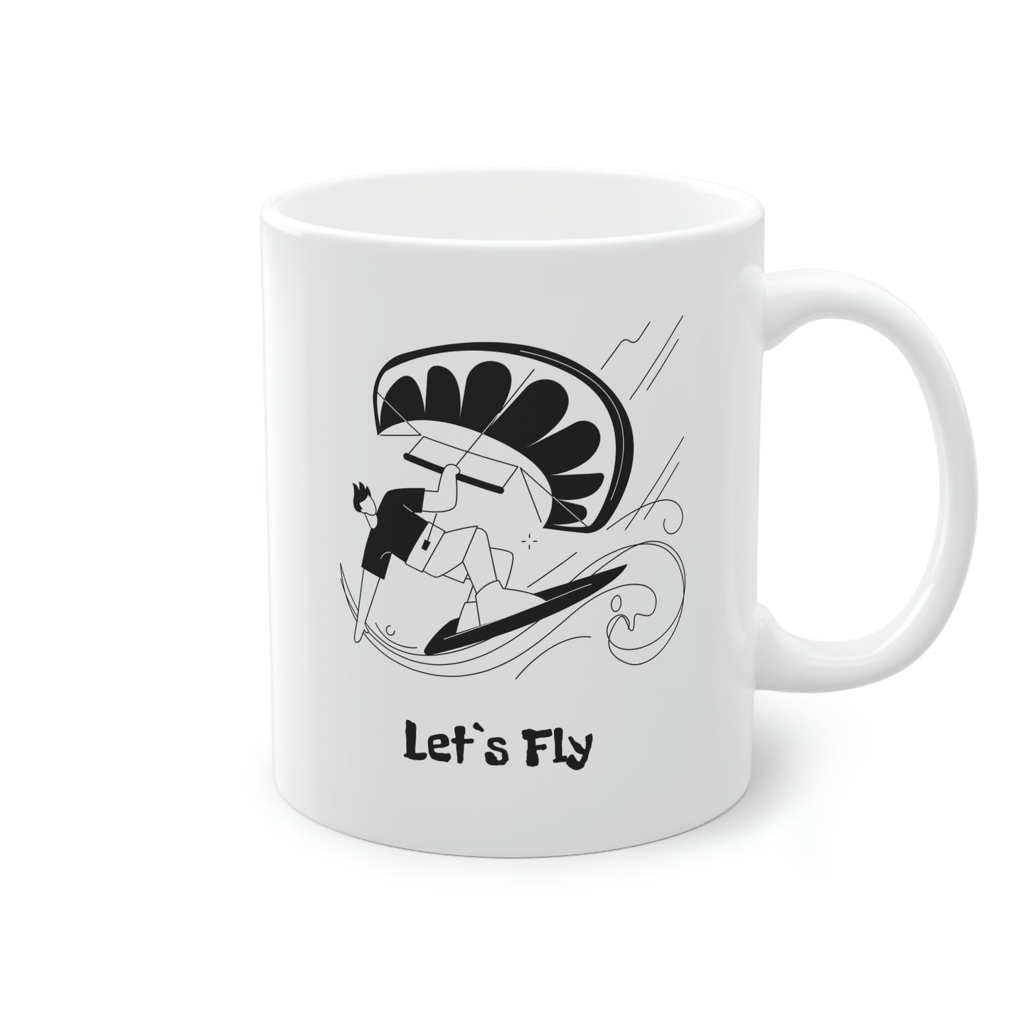 Kitesurfer Tasse, 0.33L – Let's Fly