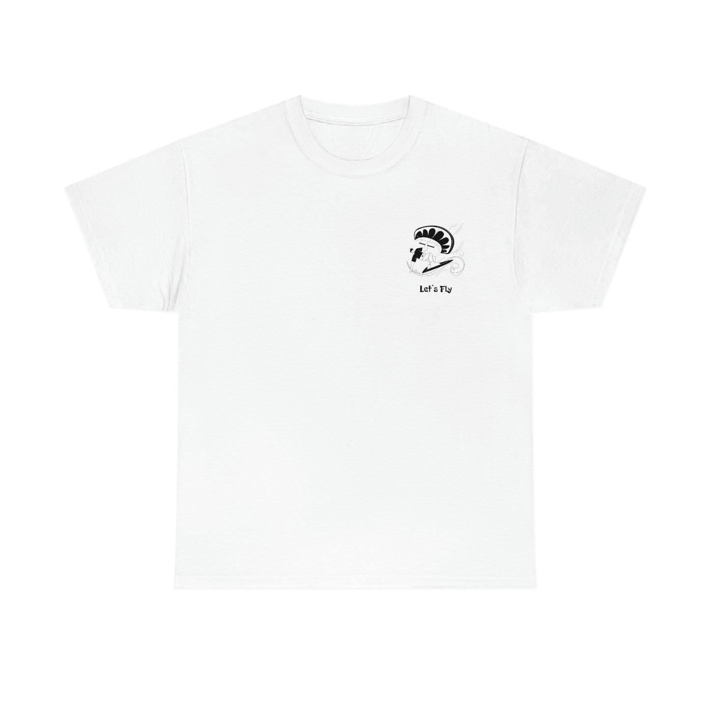 Men's cotton t-shirt. Kitesurfer - Let's Fly 