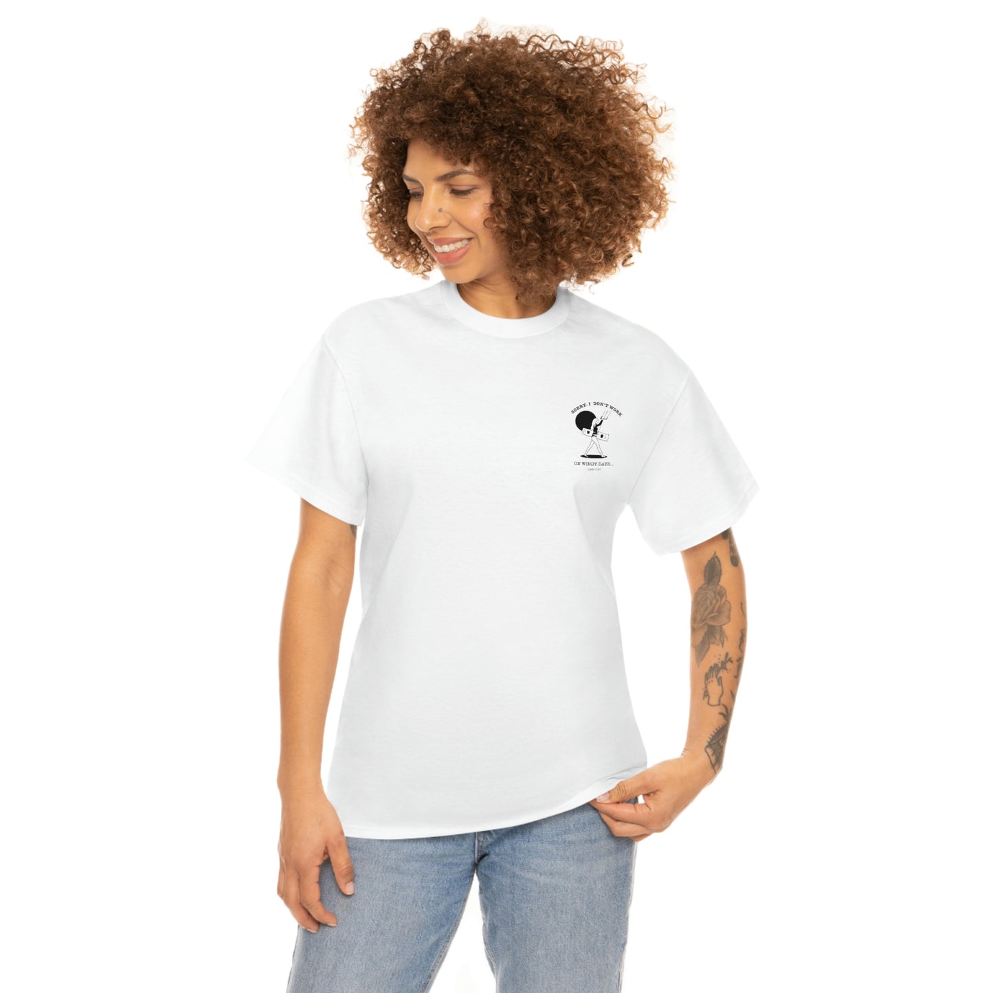 Women's Cotton T-Shirt - Sorry. I don't work on windy days. kite surfing